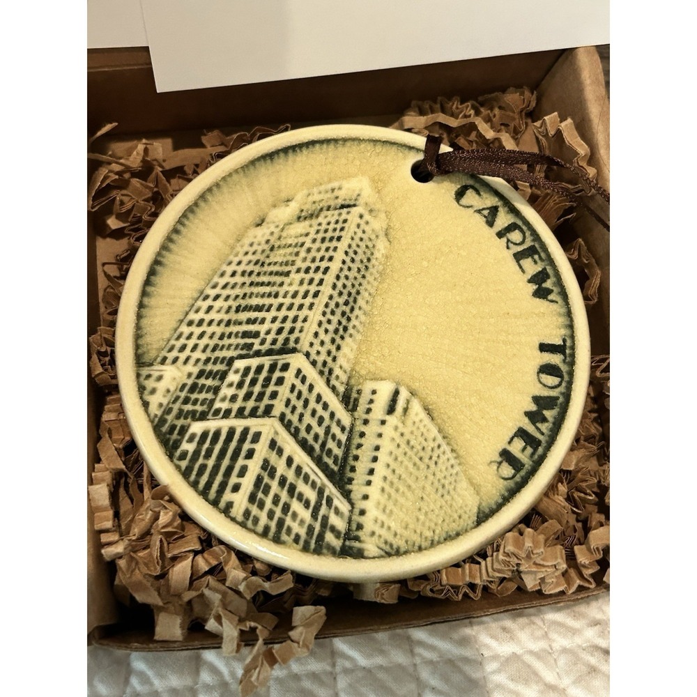 Rookwood Pottery Carew Tower Ornament Christmas Ceramic‎ Cincinnati